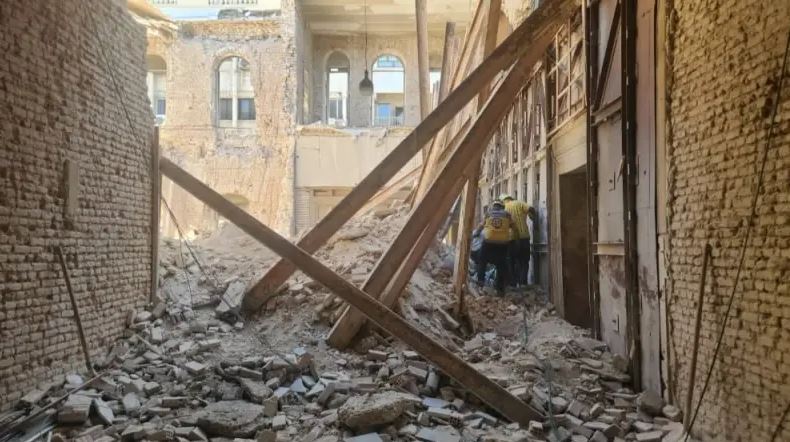 انهيار سقف مبنى السرايا في دمشق: تفاصيل الحادث وأعمال الإنقا - انهيار سقف مبنى السرايا في دمشق