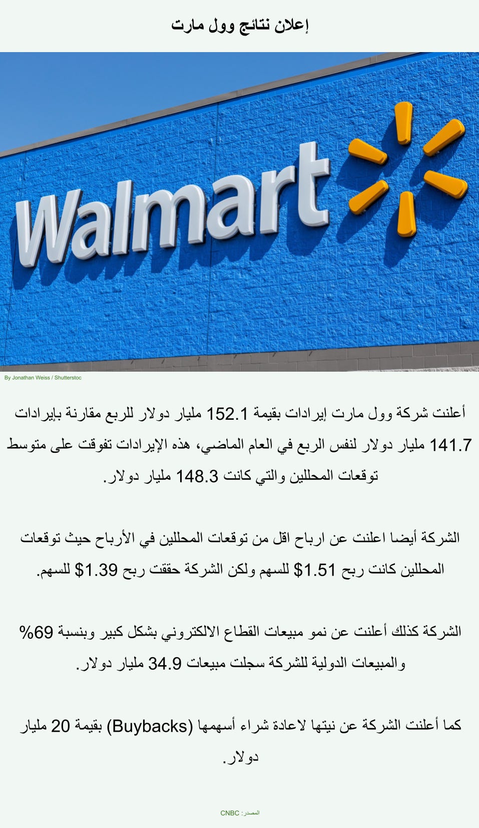 وول مارت توقعات المبيعات وول مارت ترفع توقعات المبيعات - وول مارت توقعات المبيعات