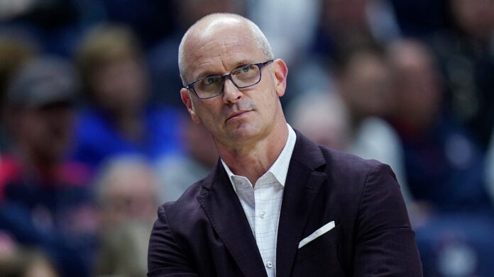 uconn-dan-hurley-looks-on-columbia
