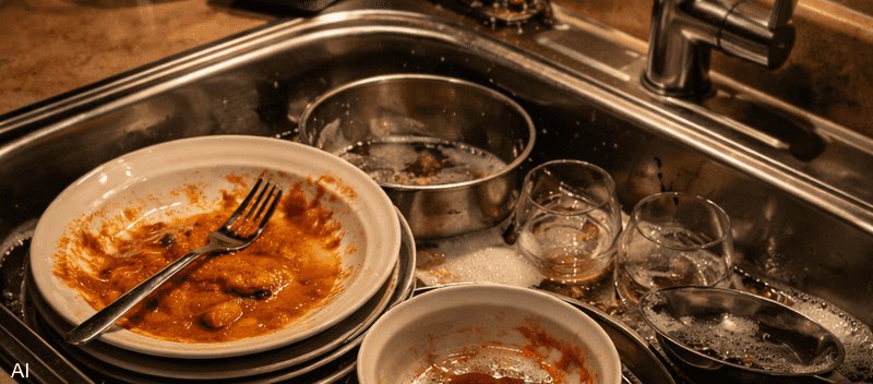 ترك الصحون منقوعة ليلا بالمطبخ.. أخطر مما تتصور - ترك الصحون منقوعة