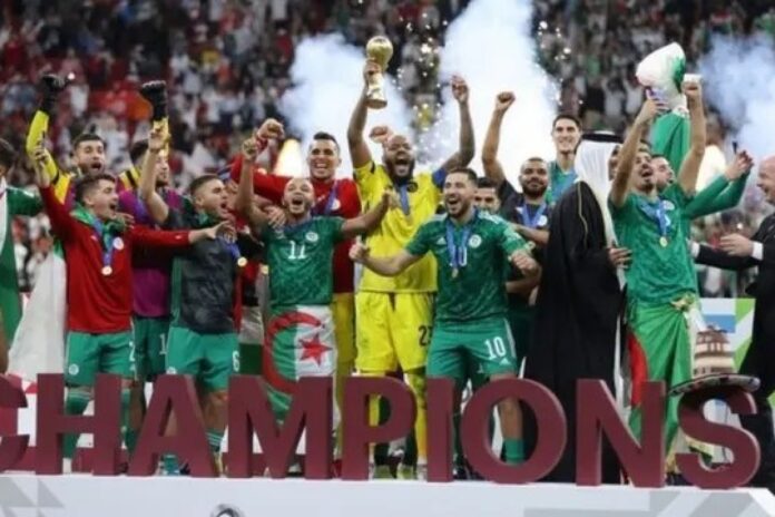 الجزائر كأس العرب الجزائر تعبر العراق وتضرب موعدا مع