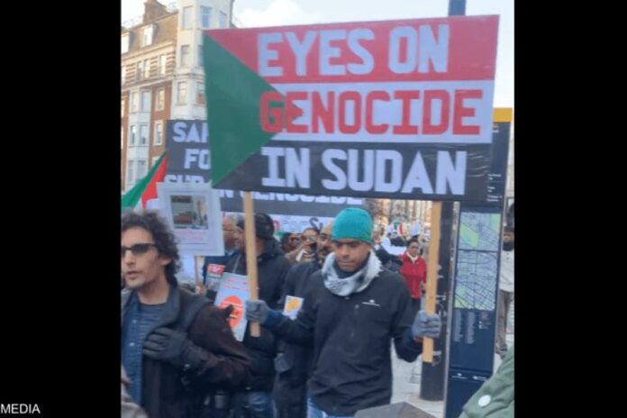 تظاهرة سودانية لندن لندن.. تظاهرة سودانية أمام مقر الحكومة