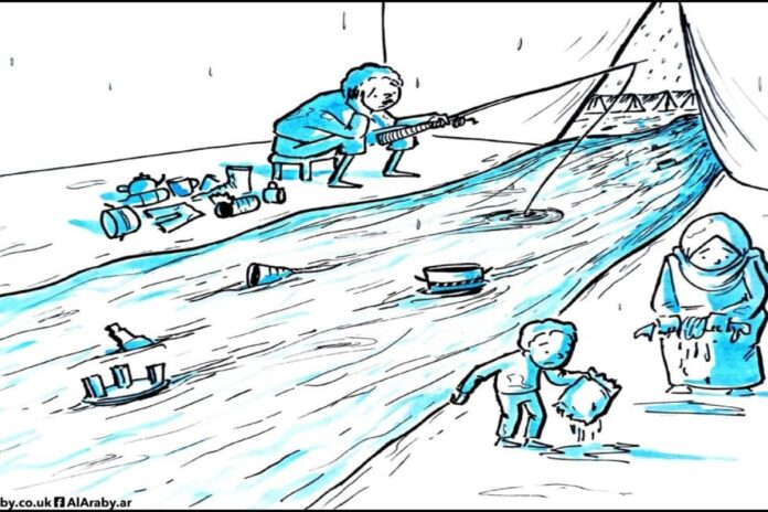 عواصف الشتاء غزة عواصف الشتاء تتسبب في انهيار مباني متضررة